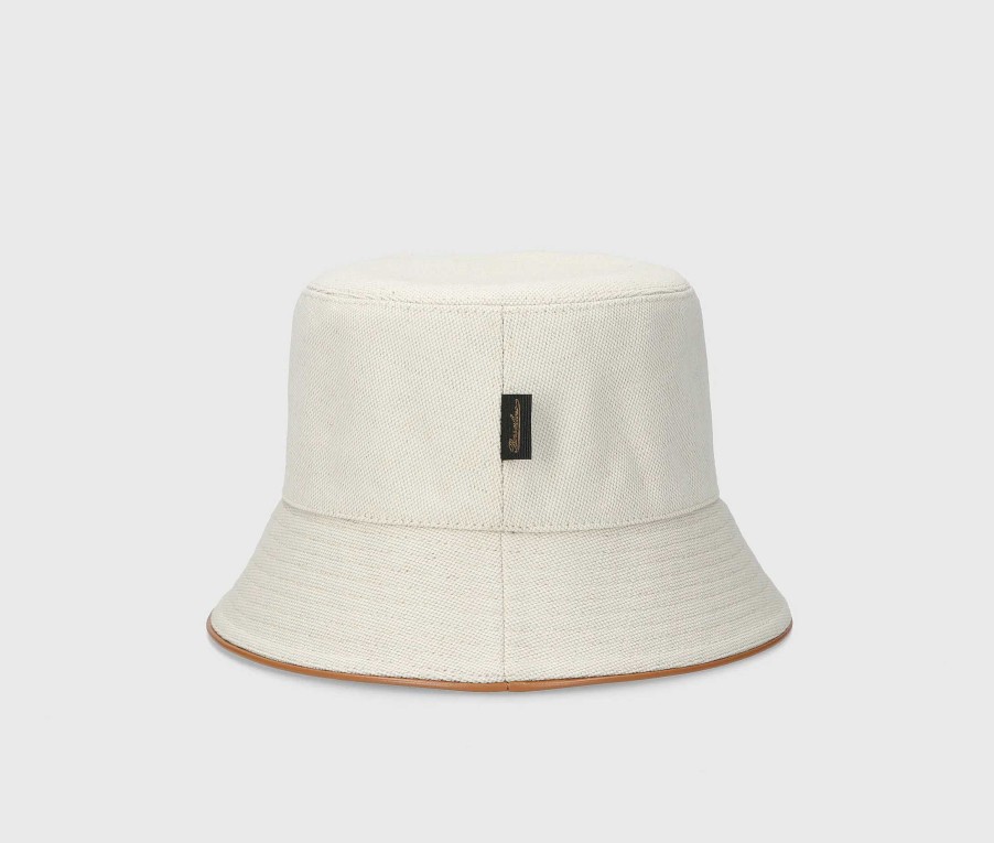 Casquettes Borsalino | Seau Avec Visiere Garnie De Cuir