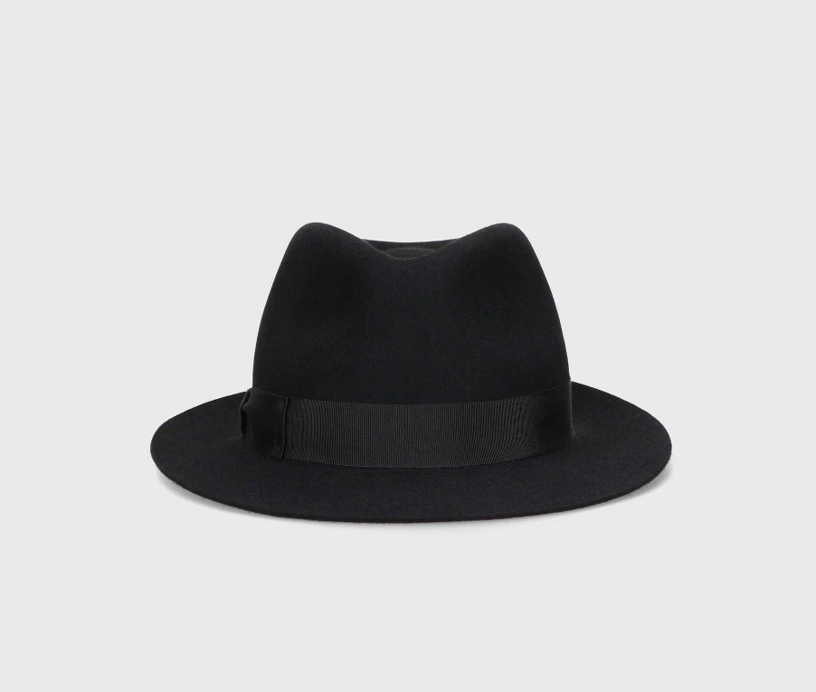 Chapeaux Borsalino | Fedora Feutre Brosse Petit Bord