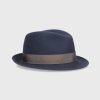 Chapeaux Borsalino | Trilby En Feutre Brosse A Petit Bord