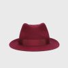 Chapeaux Borsalino | Fedora Feutre Brosse Petit Bord