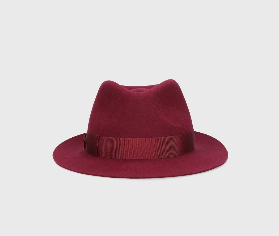 Chapeaux Borsalino | Fedora Feutre Brosse Petit Bord