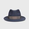 Chapeaux Borsalino | Fedora Feutre Brosse Petit Bord