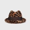 Chapeaux Borsalino | Trilby Feutre Melusine Imprime Leopard